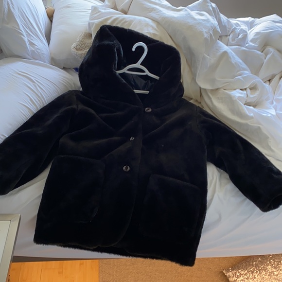 Black furry jacket - Picture 3 of 4